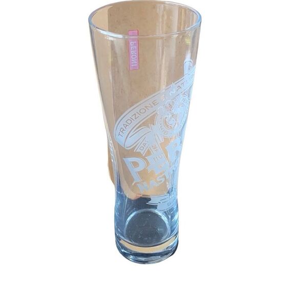 Pre Owned Peroni Nastro Azzurro Birra Superiore Etched Beer Glass Pilsner Style - Picture 2 of 13